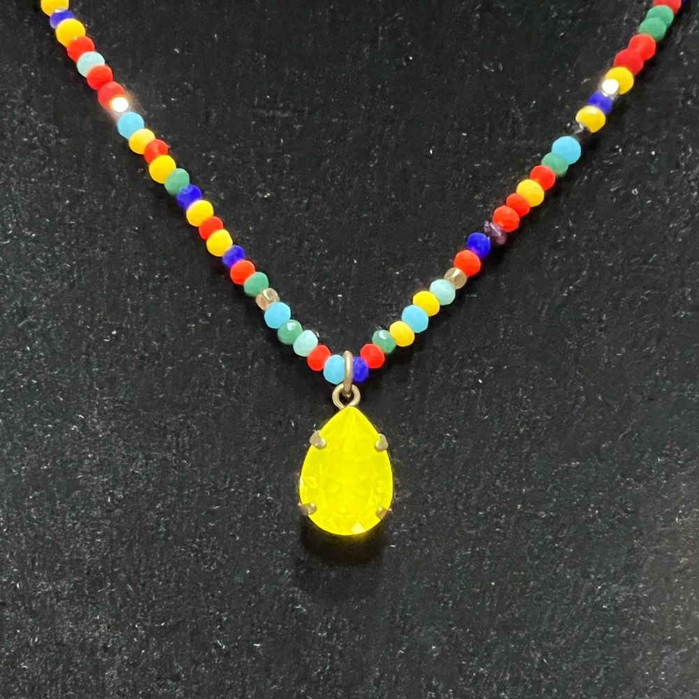 Pink Panache Multicolored Crystal Beaded Necklace - Picture 5 of 9